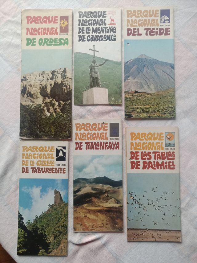 Mapas vintage parques nacionales españoles