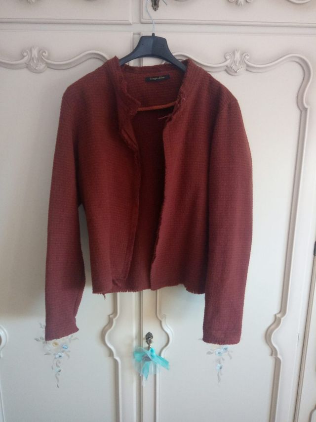 Giacca di panno marrone. TG.L.