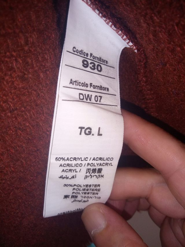Giacca di panno marrone. TG.L.