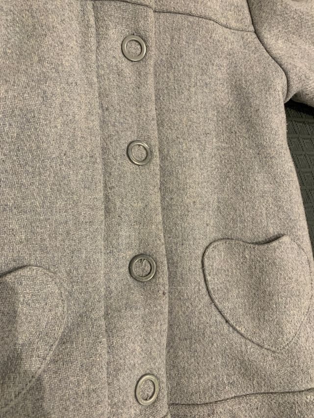 Parka gris niña con capucha talla 2 años