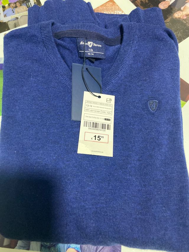 Jersey azul talla13-14 nuevo