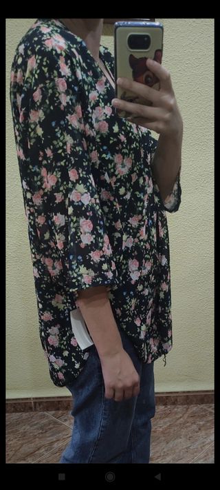 kimono de flores