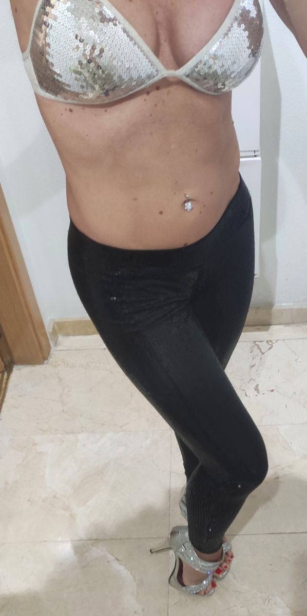 Leggins de lentejuelas negros