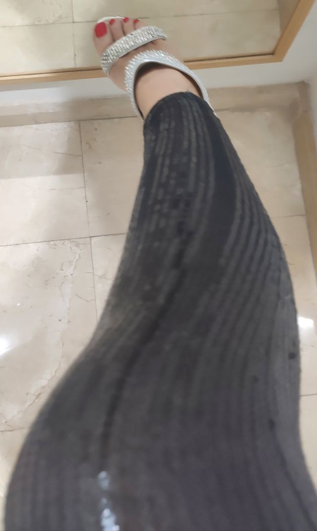 Leggins de lentejuelas negros