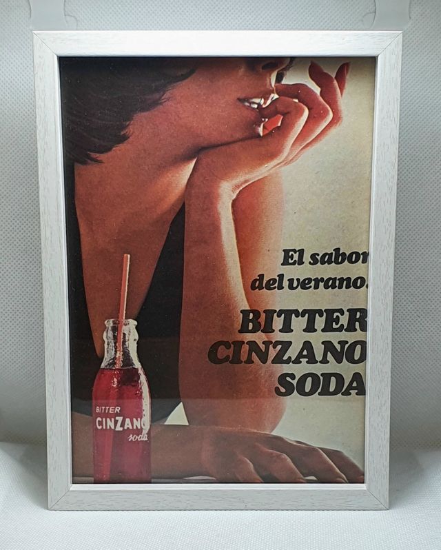 ANTIGUA DE CINZANO cuadro cartel anuncio antiguo
