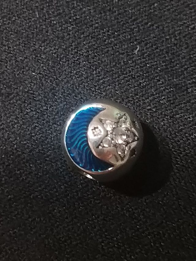 Charm clip plata, día y noche, sol y luna