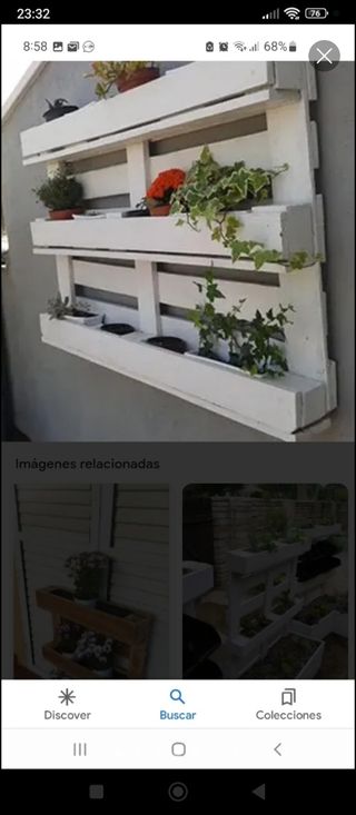 Fioriere moderne in pallet o legno.