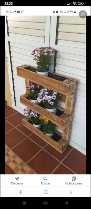 Fioriere moderne in pallet o legno.