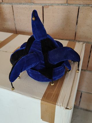 cappello giullare nero blu