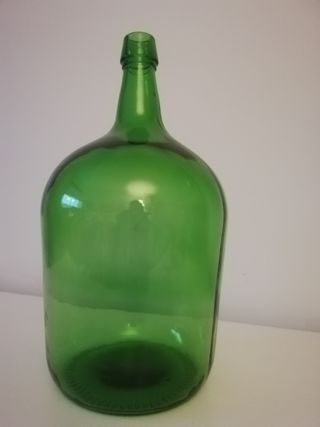Damajuana jarrón antiguo verde oscuro