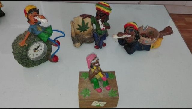 juego decoración, reloj, cenicero, joyero