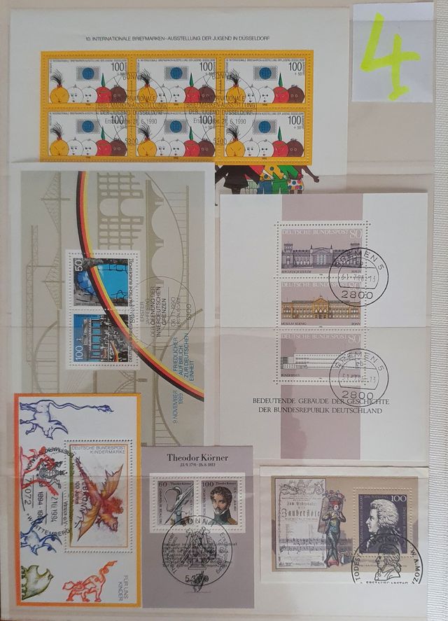 Sellos, lote, HB, Alemania, BRD, Beethoven