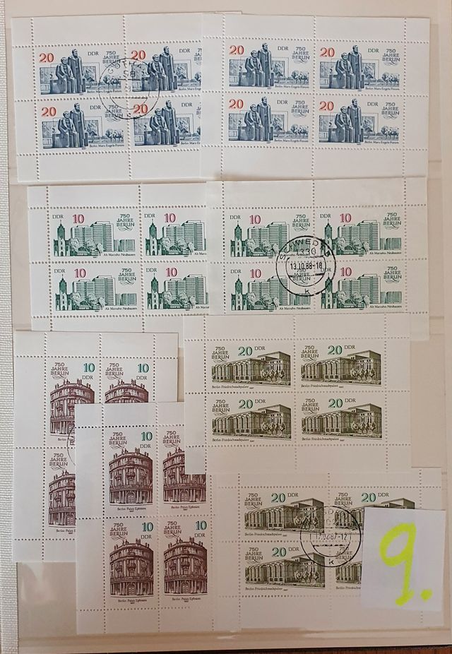 Sellos, lote, HB, Alemania democrática, DDR