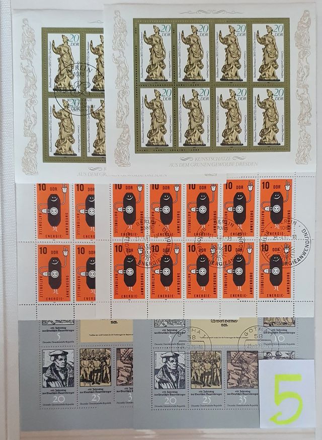 Sellos, lote, HB, Alemania democrática, DDR