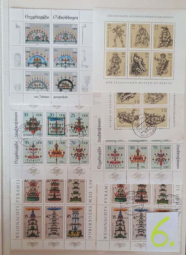 Sellos, lote, HB, Alemania democrática, DDR