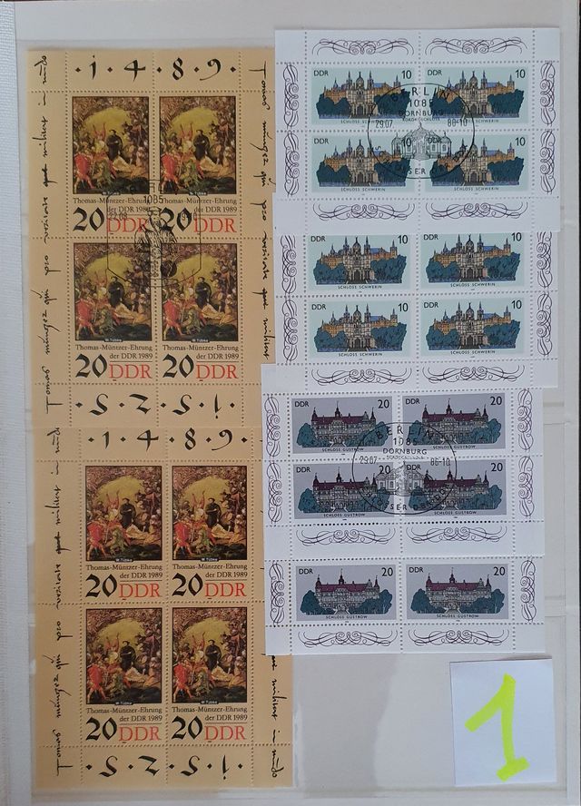 Sellos, lote, HB, Alemania democrática, DDR