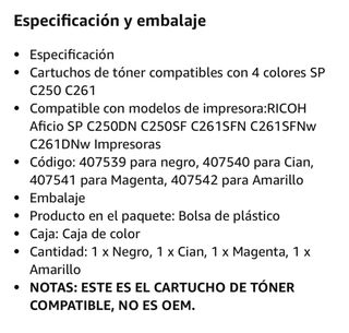 Toner Ricoh Compatible