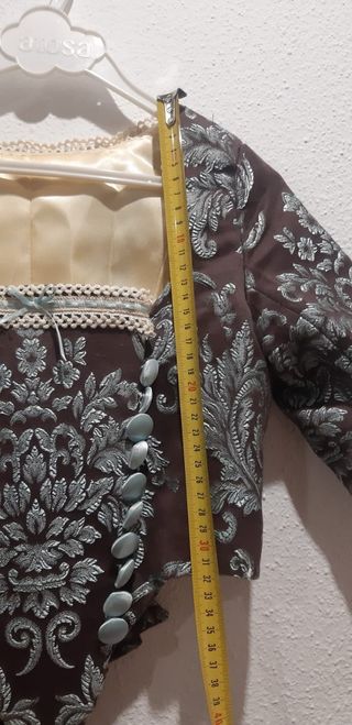 Corpiño marrón de fallera
