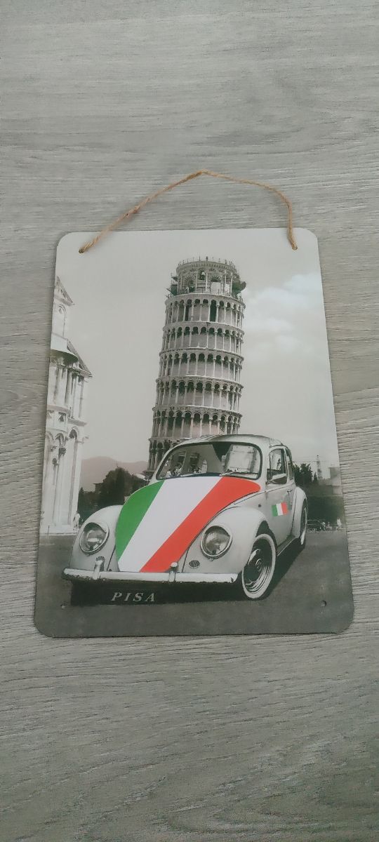 Cuadro Chapa metal Volkswagen pisa