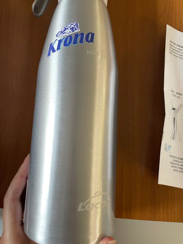 Sifón crema Lacor 1L - Nuevo