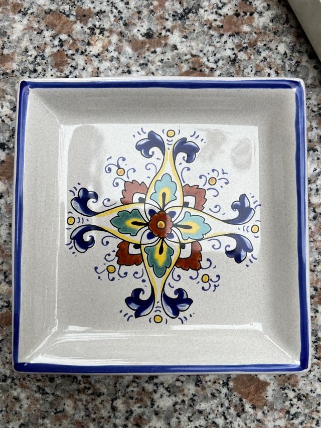 Portaoggetti maiolica dipinti
