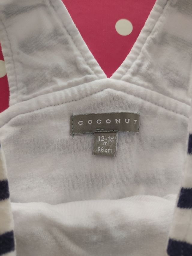 Peto marinero algodon coconut 12-18 meses