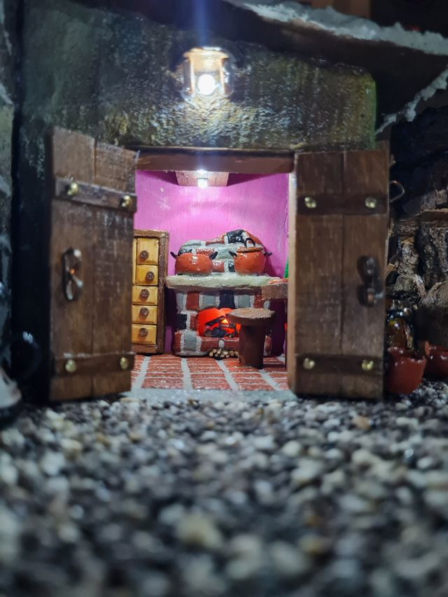 presepe artigianale 30cmx60cmxh25cm