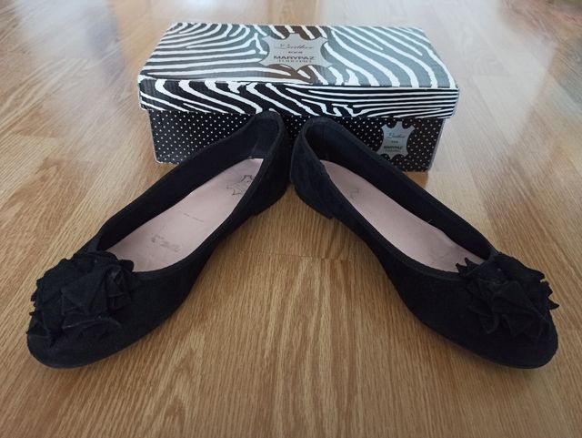 Bailarinas negras de ante talla 41