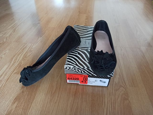 Bailarinas negras de ante talla 41