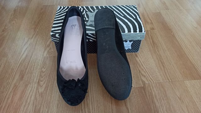 Bailarinas negras de ante talla 41