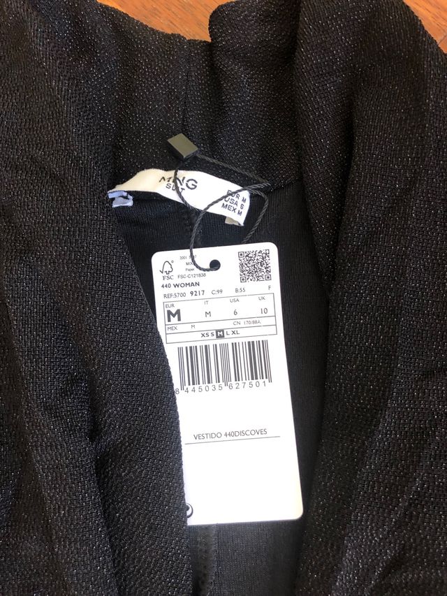 Vestido de fiesta mango talla m. Nuevo con etiquet