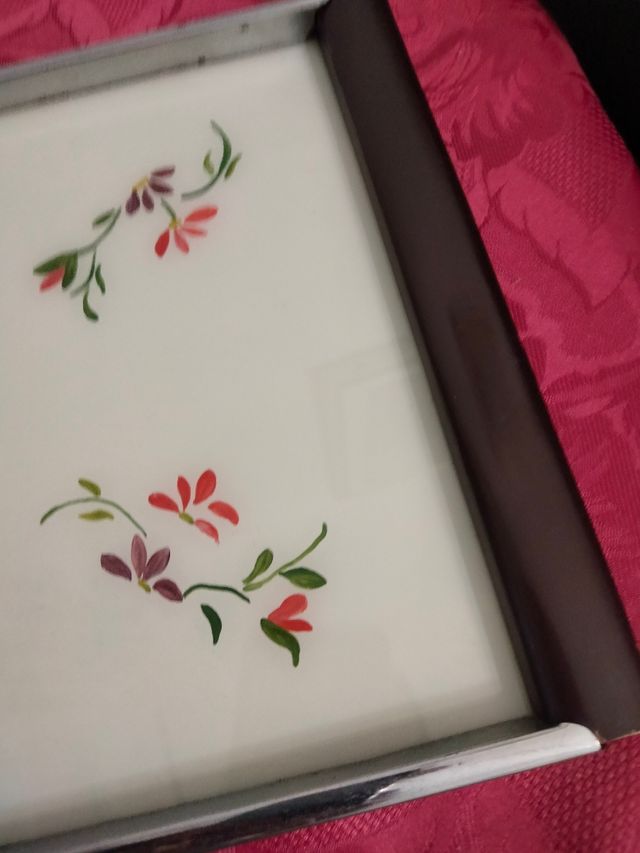 vassoio vintage anni 50 dipinto a mano