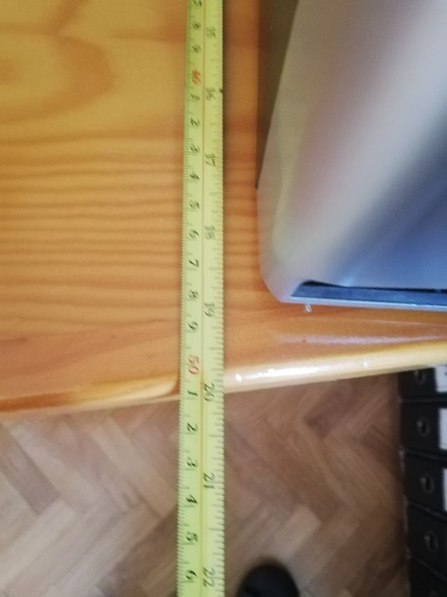 Mesa estudio pino y patas metálicas