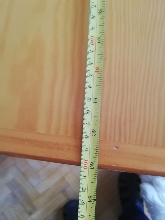 Mesa estudio pino y patas metálicas