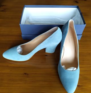 Zapatos de tacón azul