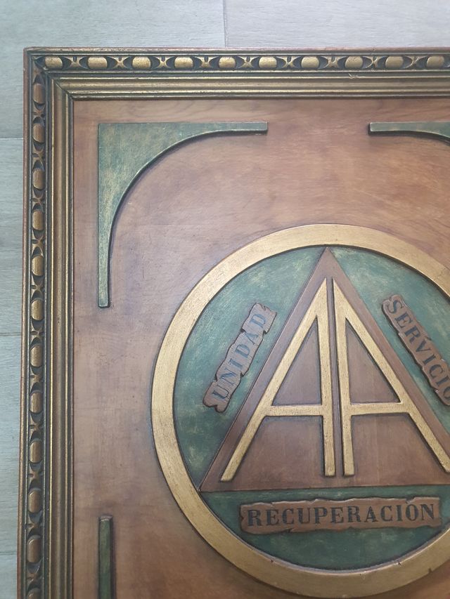 Enorme cuadro alcohólicos anónimos 70x58