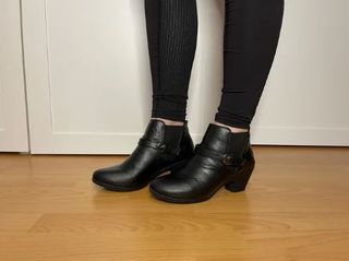 Botines negros tacón bajo