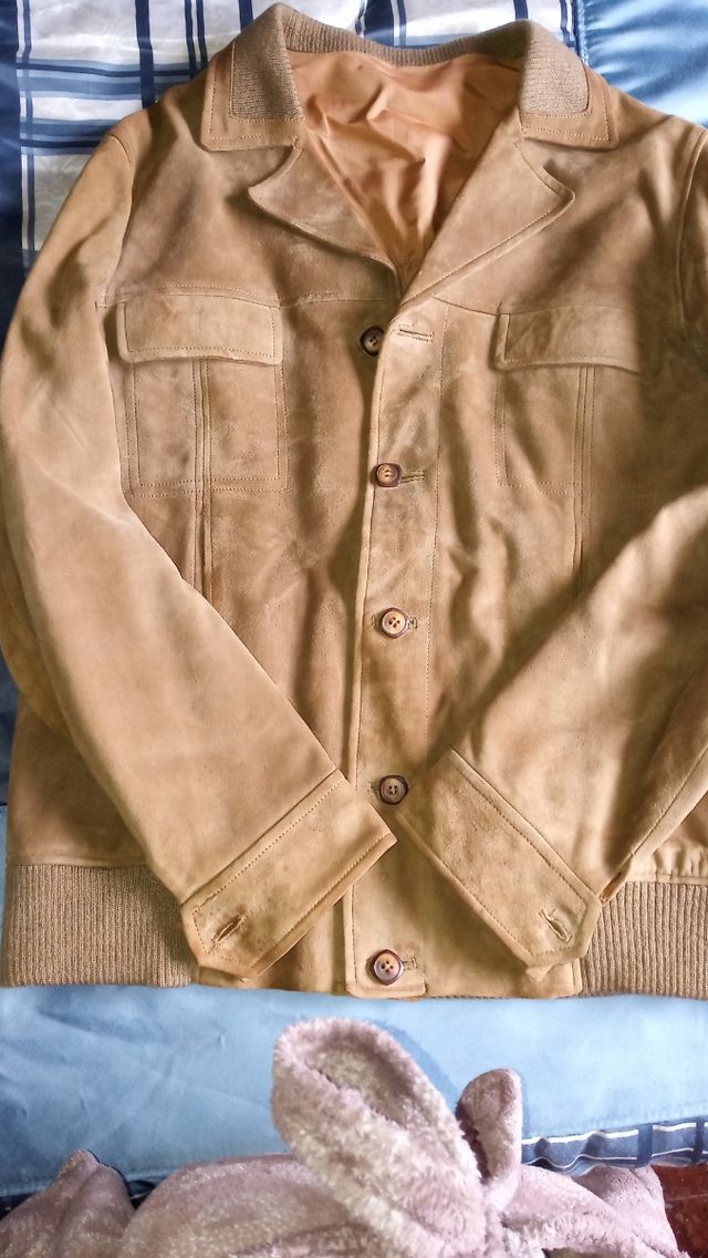 Chaqueta de hombre de ante