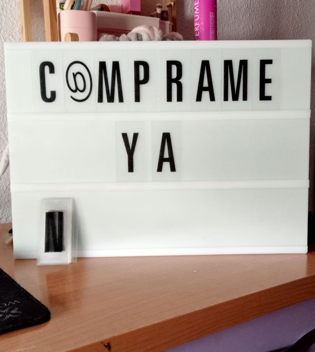 Letrero LED para decorar.