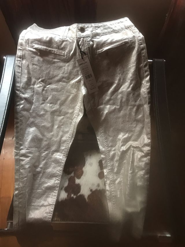 Pantalón tejano plateado morgan