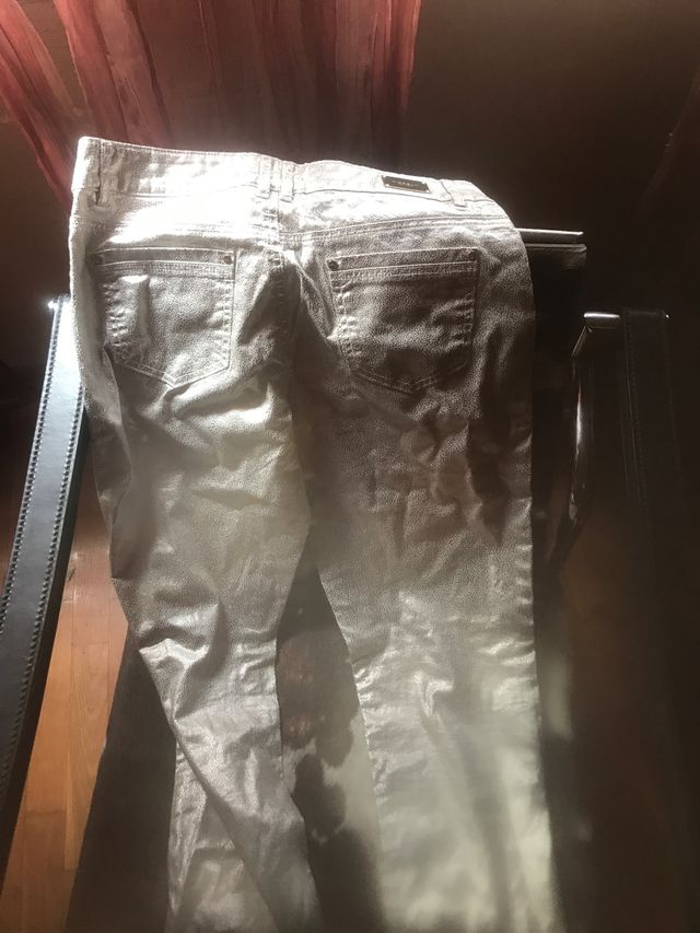 Pantalón tejano plateado morgan