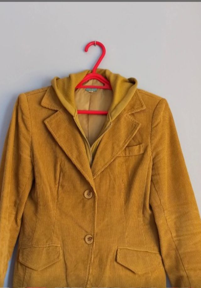 Americana pana chica color verde talla 38