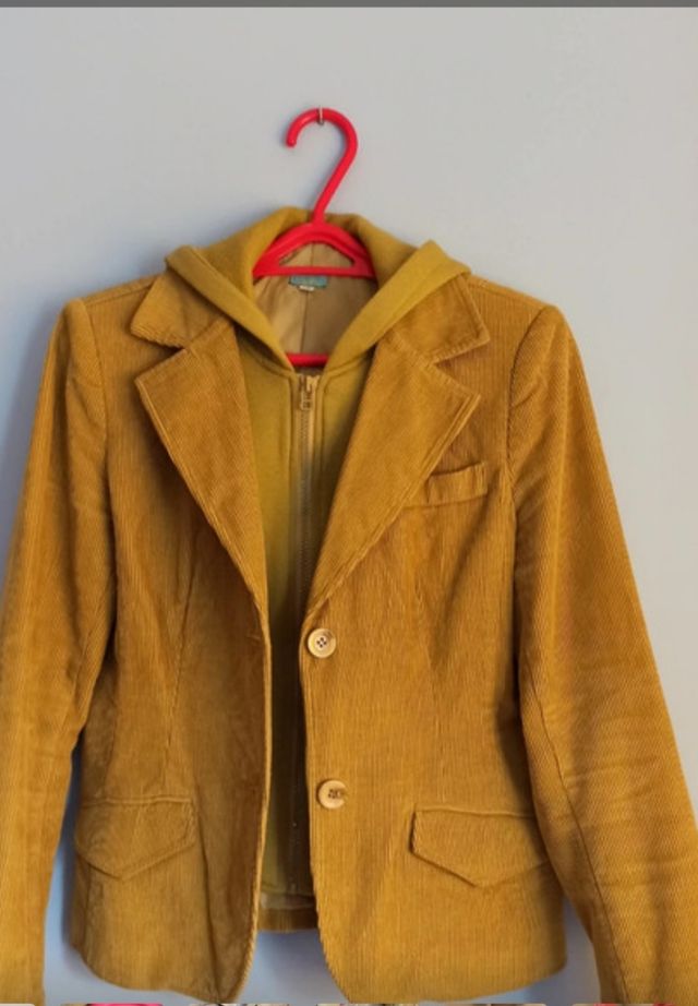 Americana pana chica color verde talla 38