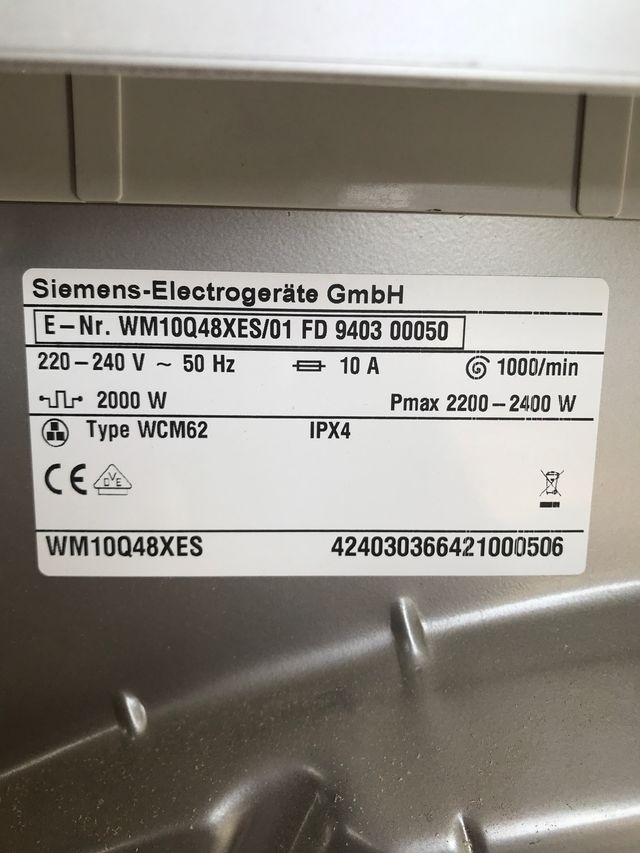 Electrónica lavadora Siemens