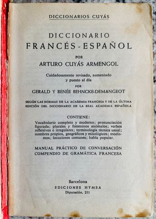 Diccionario Francés-Español-Francés. 
