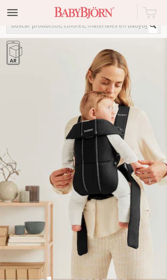 VENDO MOCHILA PORTABEBE BABYBJORN NEGRA