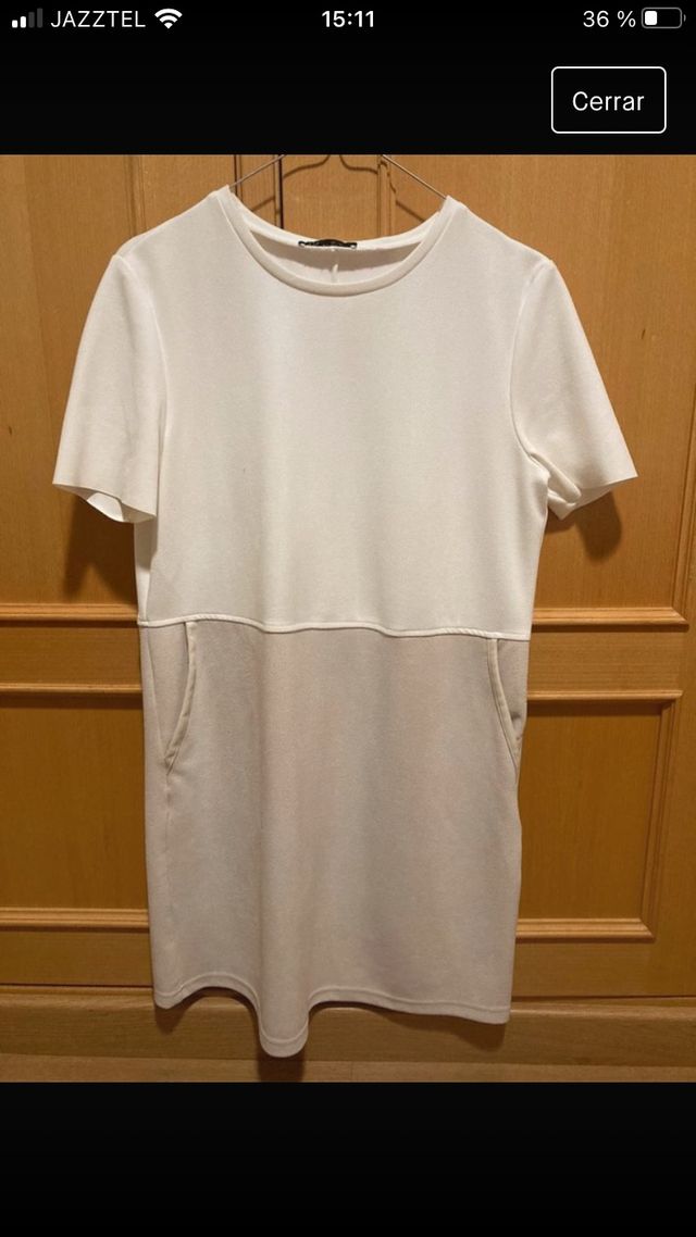 Vestido efecto ante de Zara