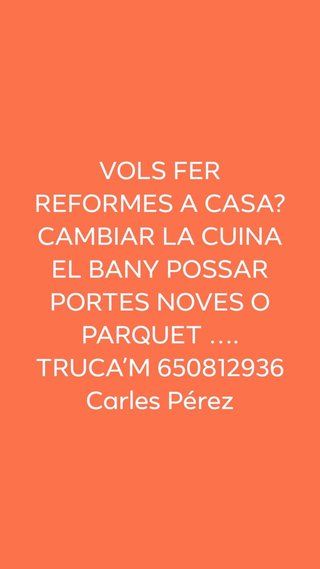 VOLS REFORMAR LA CUINA O EL BANY ?