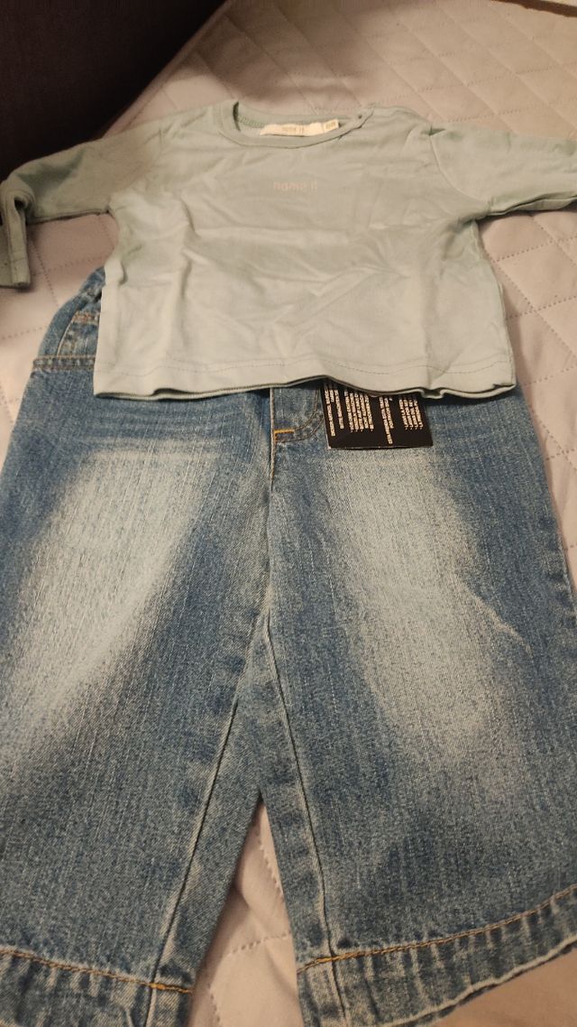conjunto Name It vaquero y camiseta 6 meses