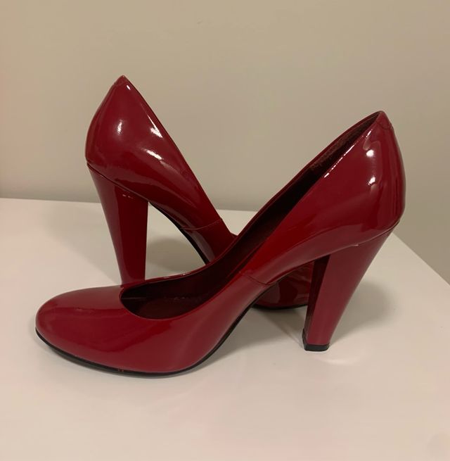 Zapatos charol rojos tacon NUEVOS Tommy Hilfiger